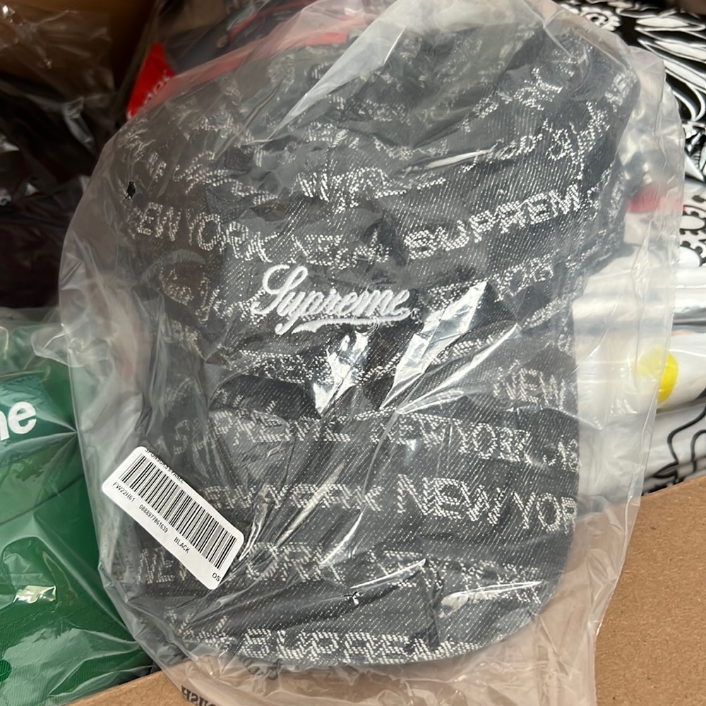 Supreme - Denim - Sponsors 6-Panel - Black - Winter 2022 Collection